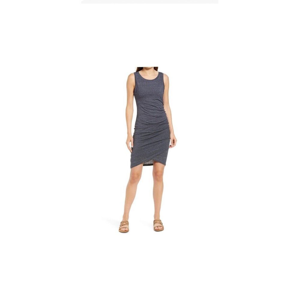 Treasure &‎ Bond Ruched Side Sleeveless Dress Size XS Gray cotton blend NWOT